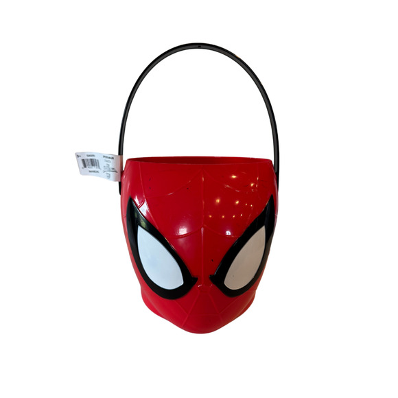 Marvel Spider-Man Figural Bucket – Red Plastic Character Pail - Picture 1 of 3
